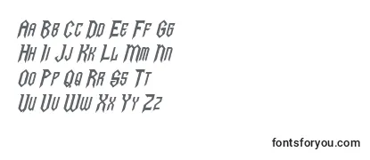 Überblick über die Schriftart GargoylesItalic