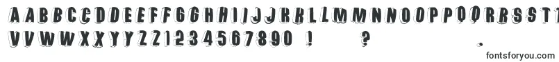 Threedimrightwardsround-fontti – Graafiset fontit