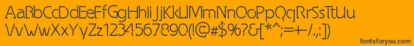 SpongyRegular Font – Black Fonts on Orange Background