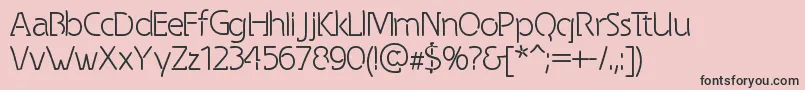 フォントSpongyRegular – ピンクの背景に黒い文字