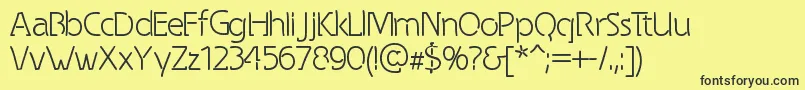 SpongyRegular-fontti – mustat fontit keltaisella taustalla