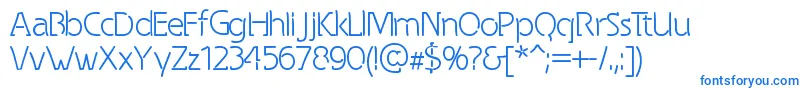 SpongyRegular Font – Blue Fonts on White Background