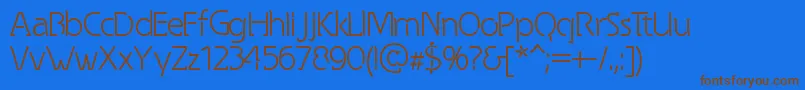 SpongyRegular Font – Brown Fonts on Blue Background