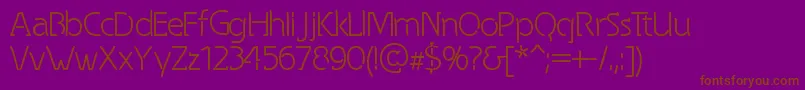 SpongyRegular-fontti – ruskeat fontit violetilla taustalla