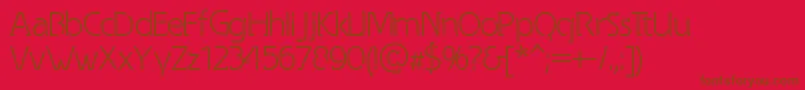 SpongyRegular-fontti – ruskeat fontit punaisella taustalla