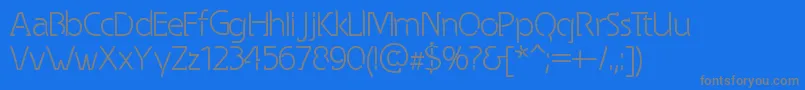 SpongyRegular-fontti – harmaat kirjasimet sinisellä taustalla