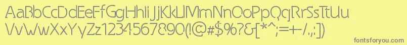 SpongyRegular Font – Gray Fonts on Yellow Background