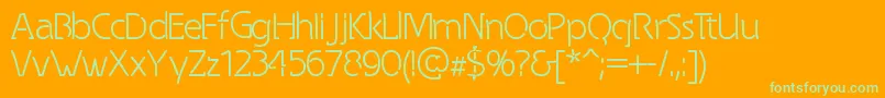 SpongyRegular Font – Green Fonts on Orange Background
