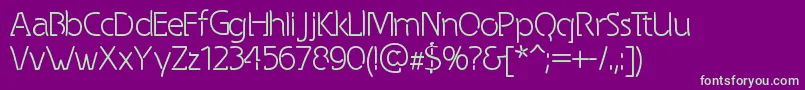 Шрифт SpongyRegular – зелёные шрифты на фиолетовом фоне