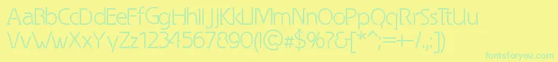 SpongyRegular Font – Green Fonts on Yellow Background