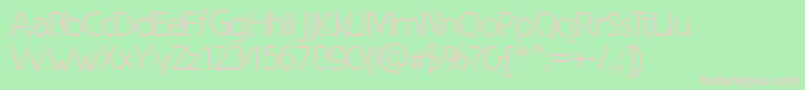 フォントSpongyRegular – 緑の背景にピンクのフォント