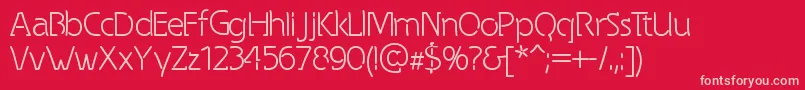 SpongyRegular Font – Pink Fonts on Red Background