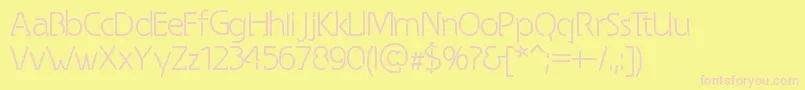 SpongyRegular Font – Pink Fonts on Yellow Background
