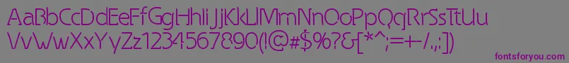 Шрифт SpongyRegular – фиолетовые шрифты на сером фоне