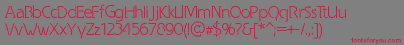 SpongyRegular-Schriftart – Rote Schriften auf grauem Hintergrund
