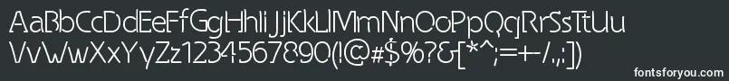 Шрифт SpongyRegular – белые шрифты на чёрном фоне