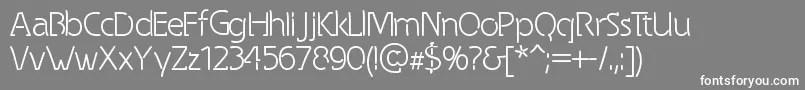 フォントSpongyRegular – 灰色の背景に白い文字