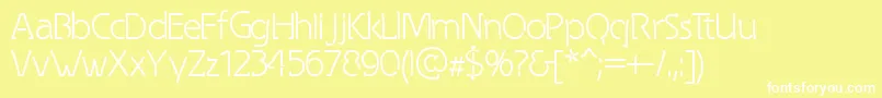 SpongyRegular-fontti – valkoiset fontit keltaisella taustalla