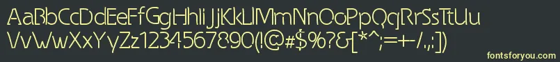 SpongyRegular Font – Yellow Fonts on Black Background