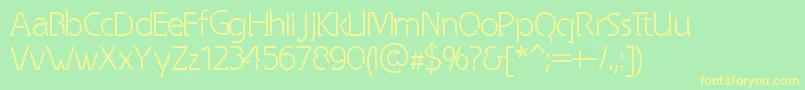 SpongyRegular Font – Yellow Fonts on Green Background