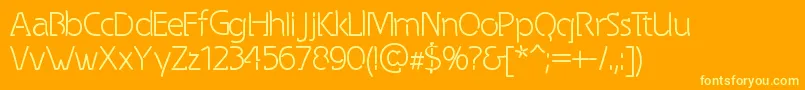 Шрифт SpongyRegular – жёлтые шрифты на оранжевом фоне