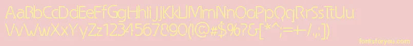 SpongyRegular-Schriftart – Gelbe Schriften auf rosa Hintergrund