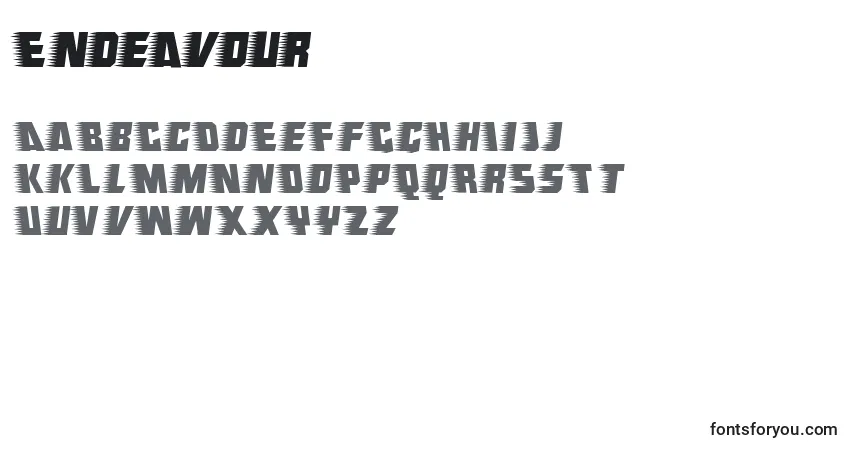 Fuente Endeavour - alfabeto, números, caracteres especiales