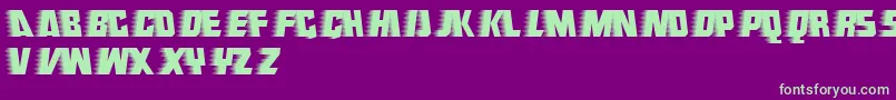 Endeavour Font – Green Fonts on Purple Background