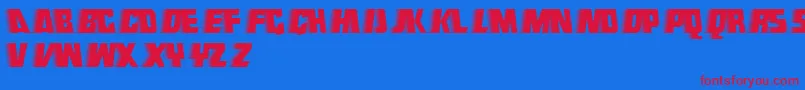 Endeavour Font – Red Fonts on Blue Background