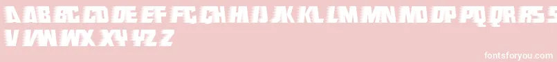 Endeavour-Schriftart – Weiße Schriften auf rosa Hintergrund