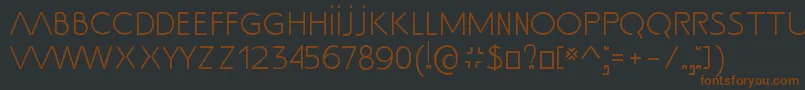 Шрифт SsAdec2.0Text – коричневые шрифты на чёрном фоне