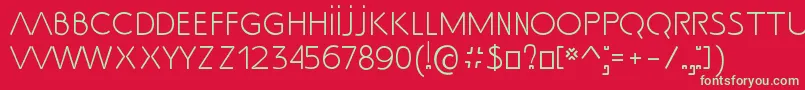 フォントSsAdec2.0Text – 赤い背景に緑の文字