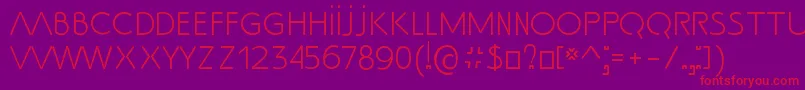 Police SsAdec2.0Text – polices rouges sur fond violet