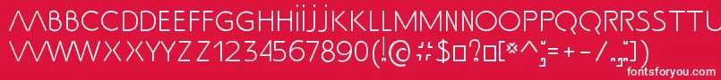 Czcionka SsAdec2.0Text – białe czcionki na czerwonym tle