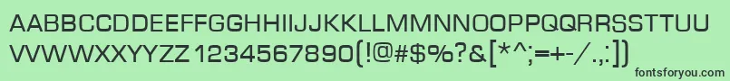 Eurocaps Font – Black Fonts on Green Background