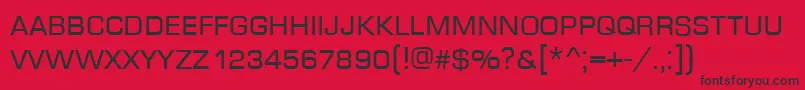 Eurocaps Font – Black Fonts on Red Background