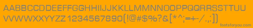 Eurocaps Font – Gray Fonts on Orange Background