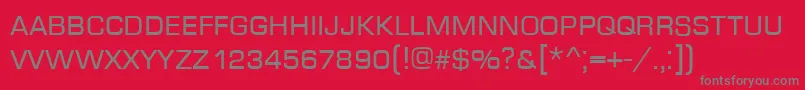 Eurocaps Font – Gray Fonts on Red Background