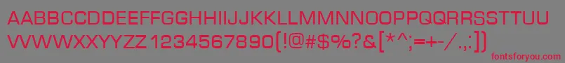 Eurocaps Font – Red Fonts on Gray Background
