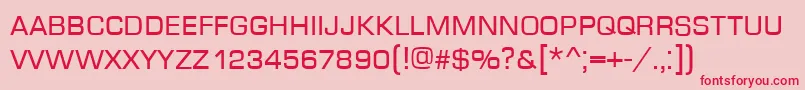 Eurocaps Font – Red Fonts on Pink Background