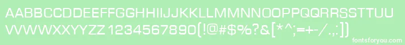 Eurocaps Font – White Fonts on Green Background
