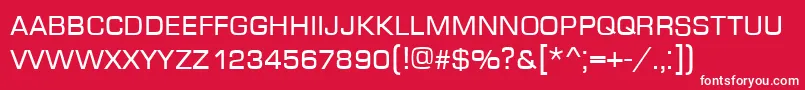 Eurocaps Font – White Fonts on Red Background