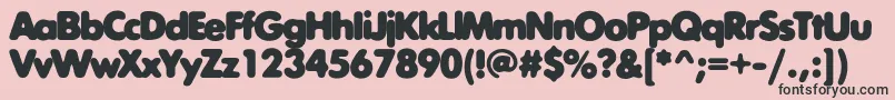 Exposurethreec Font – Black Fonts on Pink Background