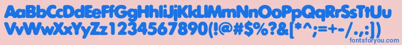 Exposurethreec Font – Blue Fonts on Pink Background