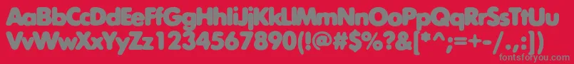 Exposurethreec Font – Gray Fonts on Red Background