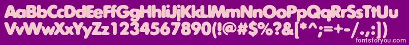 Exposurethreec Font – Pink Fonts on Purple Background