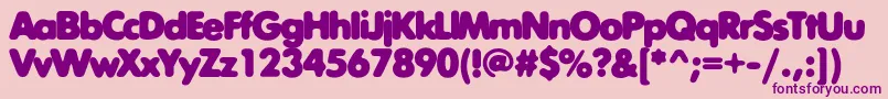 Exposurethreec Font – Purple Fonts on Pink Background