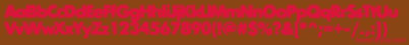 Exposurethreec Font – Red Fonts on Brown Background