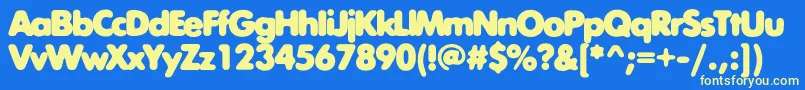 More about Exposurethreec Font Exposurethreec Font – Yellow Fonts on Blue Background