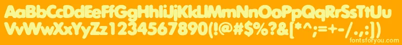 Exposurethreec Font – Yellow Fonts on Orange Background